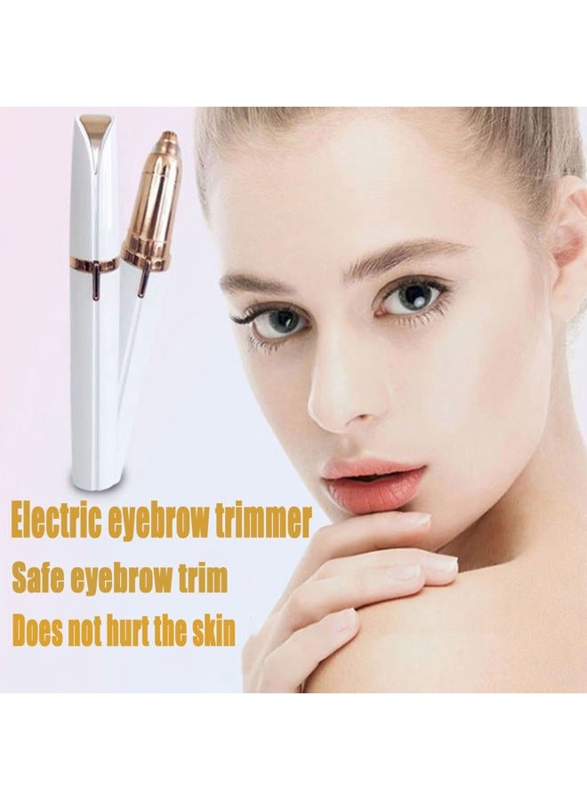 CaoXiong مزيل شعر الحواجب الدقيق القابل لإعادة الشحن USB للنساء باللون الأبيض البسيط - Image 4