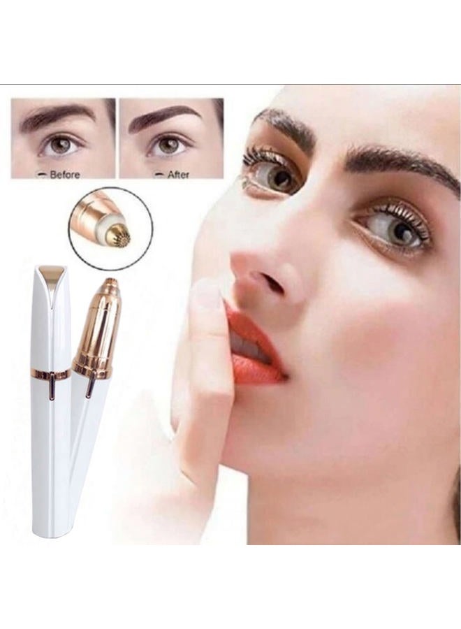 CaoXiong مزيل شعر الحواجب الدقيق القابل لإعادة الشحن USB للنساء باللون الأبيض البسيط - Image 3