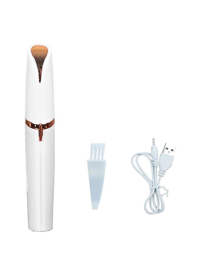 CaoXiong مزيل شعر الحواجب الدقيق القابل لإعادة الشحن USB للنساء باللون الأبيض البسيط - Image 1