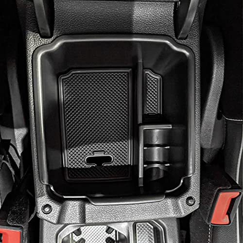 TACOBRO TACORBO Center Console Organizer Compatible with 2022 2023 2024 Taos and 2018 2019 2020 2021 2022 2023 2024 Tiguan Accessories Armrest Secondary Storage Box, Interior ABS Insert Glove Box Tray,Black - Image 5