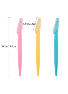 BONITO 18-Piece Eyebrow Razor Set, Facial Epilator, Eyebrow Trimmer, For Facial And Body Hair Yellow Pink Blue  - Image 2