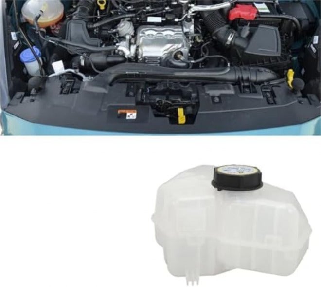 Coolant Radiator Expansion Tank, for Fiesta Mk7 BE8Z8A080A 8V218K218AB Radiator Coolant Reservoir with Cap Auxiliary Water Tank Engine Coolant Expansion Tank(Only Cover) - Image 4