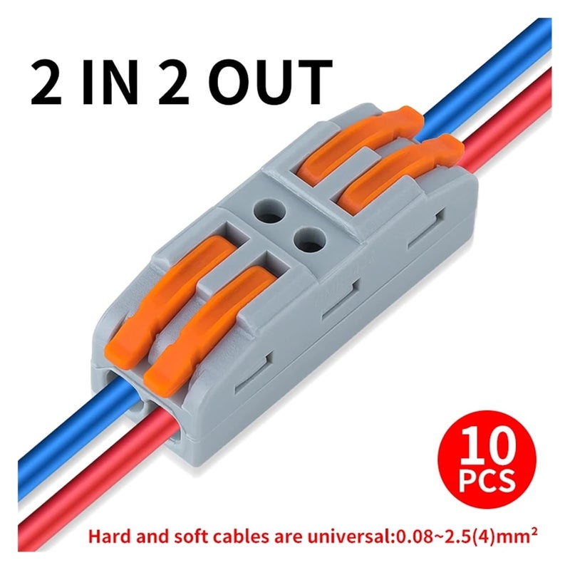 CMK 424 4 In 4 Out Quick Splice Wire Connector Terminal Block 10 Pcs - Image 3