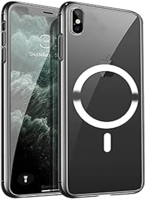 Tigowos Clear Magnetic Phone Case for iPhone X/XS with MagSafe Wireless Charging Anti-Yellow Shockproof Protective Case for iPhone X/XS(5.8")