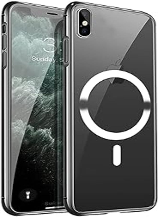 Generic - Tigowos Clear Magnetic Phone Case for iPhone X/XS with MagSafe Wireless Charging Anti-Yellow Shockproof Protective Case for iPhone X/XS(5.8") - Image 1