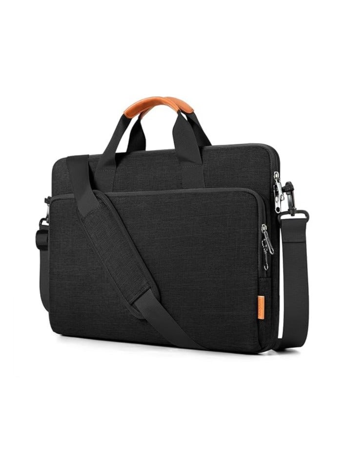 XICEN 15.6 inch Large Capacity Laptop Hand Bag, Portable Briefcase, Business Handbag Protective Laptop Sleeve,Laptop Bags,Protective Laptop Sleeve for MacBook Air 15 inch M2 A2941 2023/Pro 16 inch M4 M3 M2 M1 2024-2019, 15-15.6 inch Notebook(Black)  - Image 5