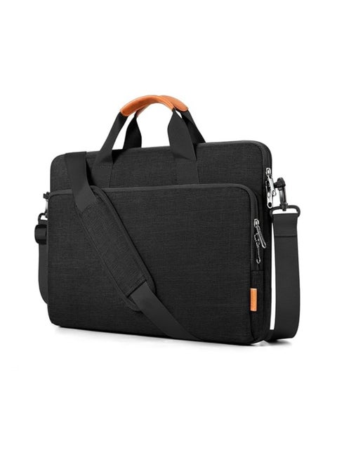 15.6 inch Protective Laptop Sleeve, Compatible with MacBook Air 15 inch M2 A2941 2023/Pro 16 inch M4 M3 M2 M1 2024-2019, 15-15.6 inch Notebook, Square Quilted Bag with 2 Pockets&Handle&Belt (Black)