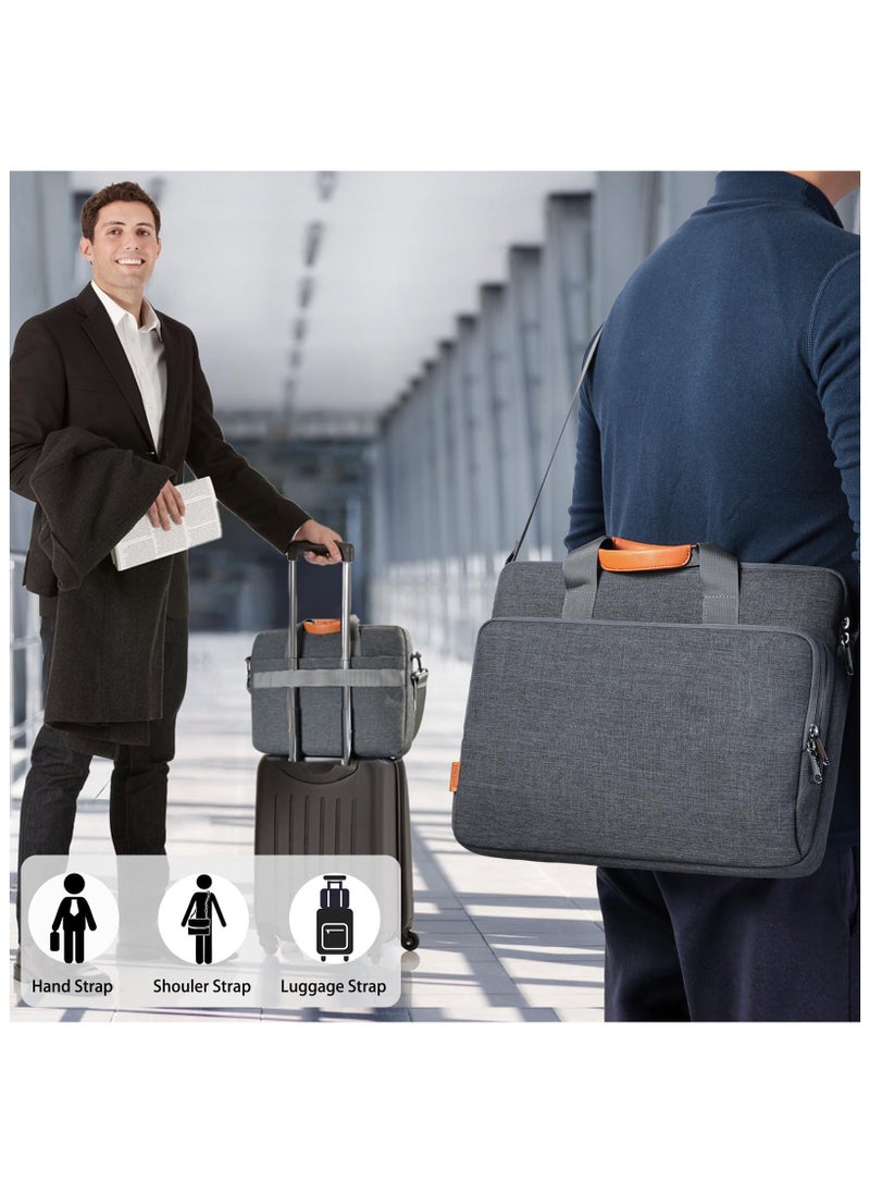 XICEN - 15.6 inch Protective Laptop Sleeve, Compatible with MacBook Air 15 inch M2 A2941 2023/Pro 16 inch M4 M3 M2 M1 2024-2019, 15-15.6 inch Notebook, Square Quilted Bag with 2 Pockets&Handle&Belt (Black) - Image 1
