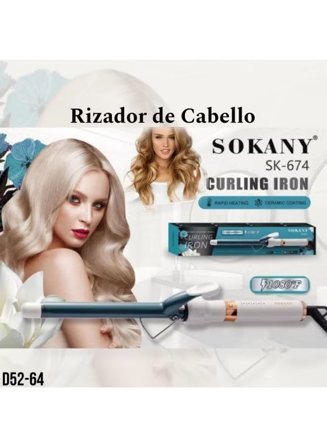 sokany SK-674 Ceramic Hair Curling Iron 25 mm - Image 3