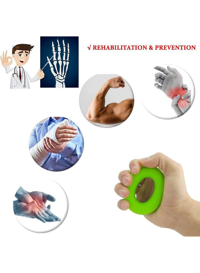 SEBA [6 pcs] Hand Grip Strengthener Finger Exerciser Grip Strength Trainer，New Material，Forearm Grip Workout Finger Stretcher Relieve Wrist Pain Carpal Tunnel Trigger Finger Mallet Finger - Image 3