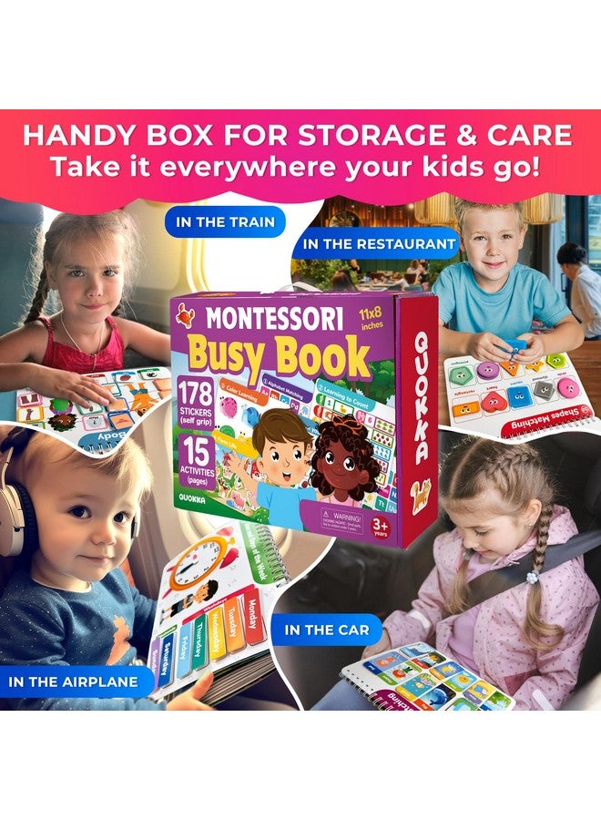 QUOKKA Montessori Busy Book for Toddlers 3-5 - Pre K Toddler Learning Activities for Homeschooling - My Preschool Busy Book for Ages 4-8 - 15 Kids Educational Activities - Image 5