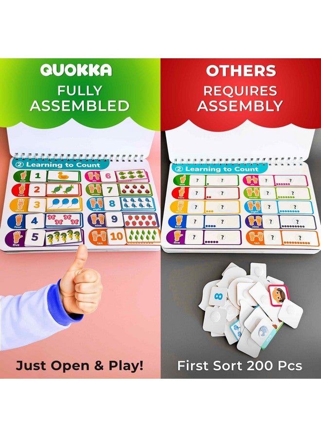 QUOKKA Montessori Busy Book for Toddlers 3-5 - Pre K Toddler Learning Activities for Homeschooling - My Preschool Busy Book for Ages 4-8 - 15 Kids Educational Activities - Image 2