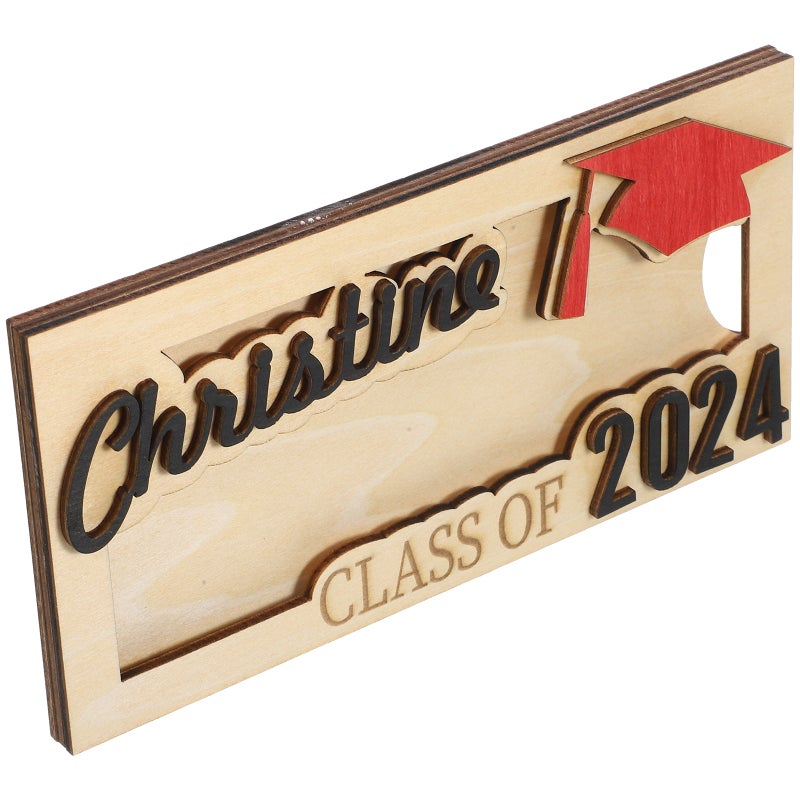 Graduation Graduation Money Container Graduation Wood Wallet Wood Storage - Image 1
