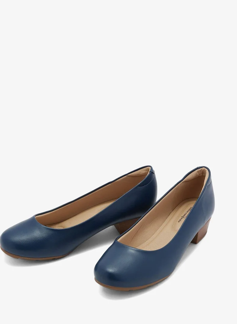 Modare Navy Low Heel Shoes for Women – Classic Pumps with Low Heels | Comfortable Slip-On Dress Shoes | Elegant Office & Formal Wear | Stylish Ladies Shoes for Work, Parties & Everyday Occasions for Women | Best Price UAE
