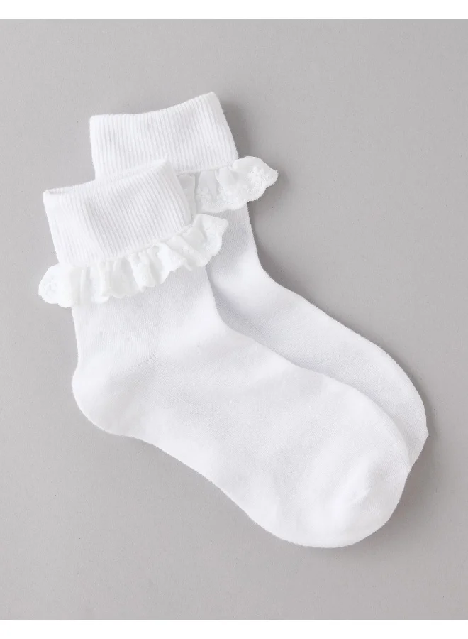 American Eagle AE Ruffle Trim Boyfriend Socks