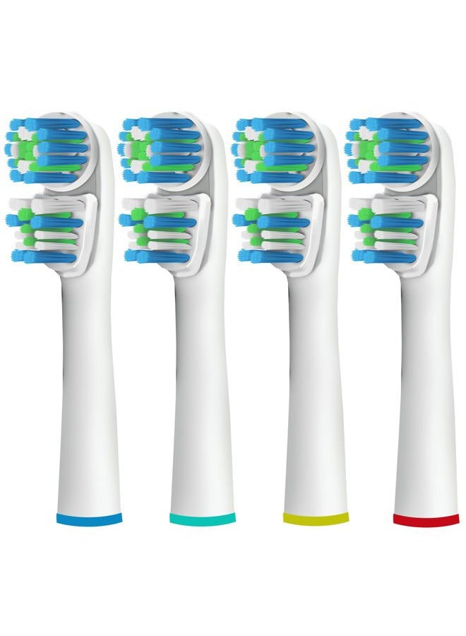 Alayna Replacement Brush Heads Compatible with OralB Braun- Best Double Clean, Pack of 4 Electric Toothbrush Replacement Heads- for Oral B Pro, 1000, 8000, 9000, Adults, Kids, Vitality, Dual Plus! - Image 1