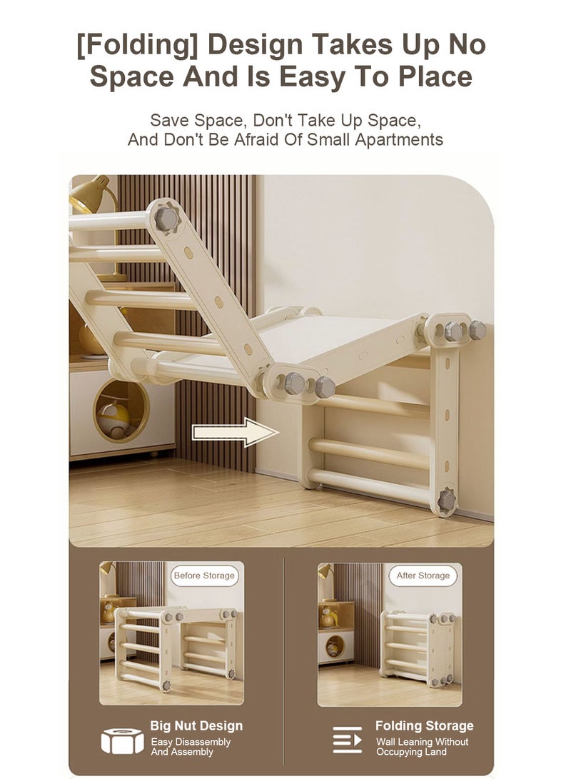 ما بيبي مجموعة مثلثات 7 في 1 لتسلق الأطفال، لعبة ملعب داخلي للأطفال، لعبة مونتيسوري تعليمية مع قوس ومنحدر ومثلث تسلق، ألعاب تسلق ملعب داخلي وخارجي للأطفال الصغار - Image 5