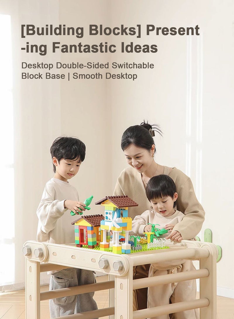 ما بيبي مجموعة مثلثات 7 في 1 لتسلق الأطفال، لعبة ملعب داخلي للأطفال، لعبة مونتيسوري تعليمية مع قوس ومنحدر ومثلث تسلق، ألعاب تسلق ملعب داخلي وخارجي للأطفال الصغار - Image 3