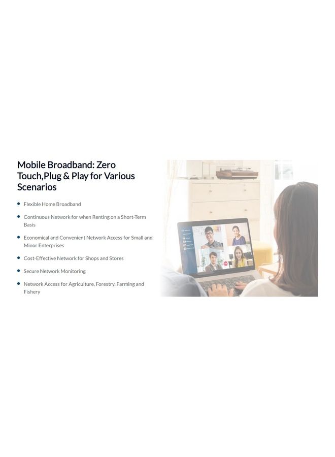 Mobily 5G CPE Pro 3 - Wi-Fi 6 (AX1800) - Up to 1.8 Gbps Download/ 574 Mbps on the 2.4 GHz band| high-gain antennas (up to 10dBi) | Connect up to 64 devices / Support Only Mobily Network - H138-380 White - Image 5
