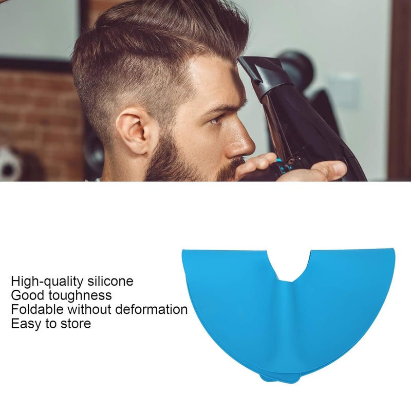 woobles Hair Salon Stylist Cutting Collar, Collar, Waterproof Silicone Salon Hair Dye Pad Soft Hair Shawl Neck Guard for Hairdressing Hair Cutting Hair Dye Perm and Shampoo(blue) - Image 2