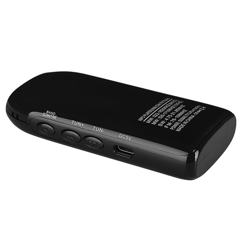 SW FM MW Radio Mini Pocket Stereo Radio Receiver Digital MP3 Music Player with Headphones Support TF Card - Image 5