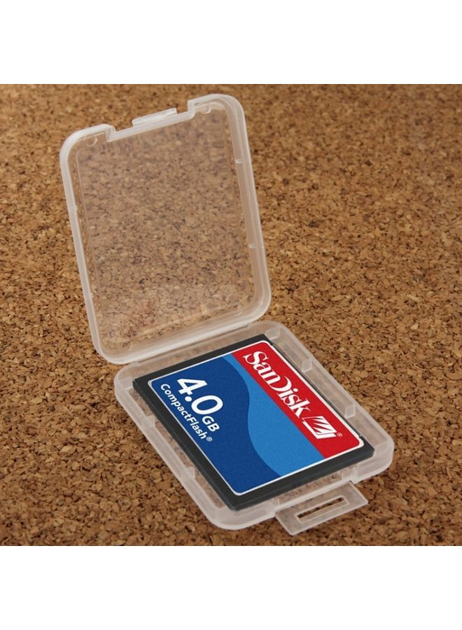 BURAQ 100Pcs Transparent Plastic Storage Card Box for Compact Flash Card / CF Card(Transparent)  - Image 1