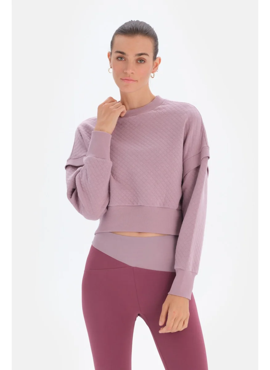 dagi Lila Women's Kapitone Crop Sweatshirt