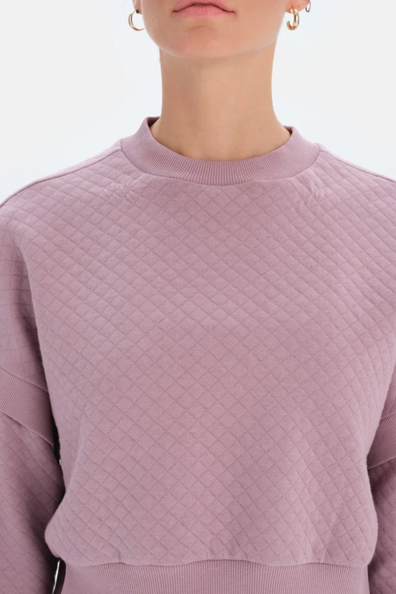 dagi Lila Women's Kapitone Crop Sweatshirt