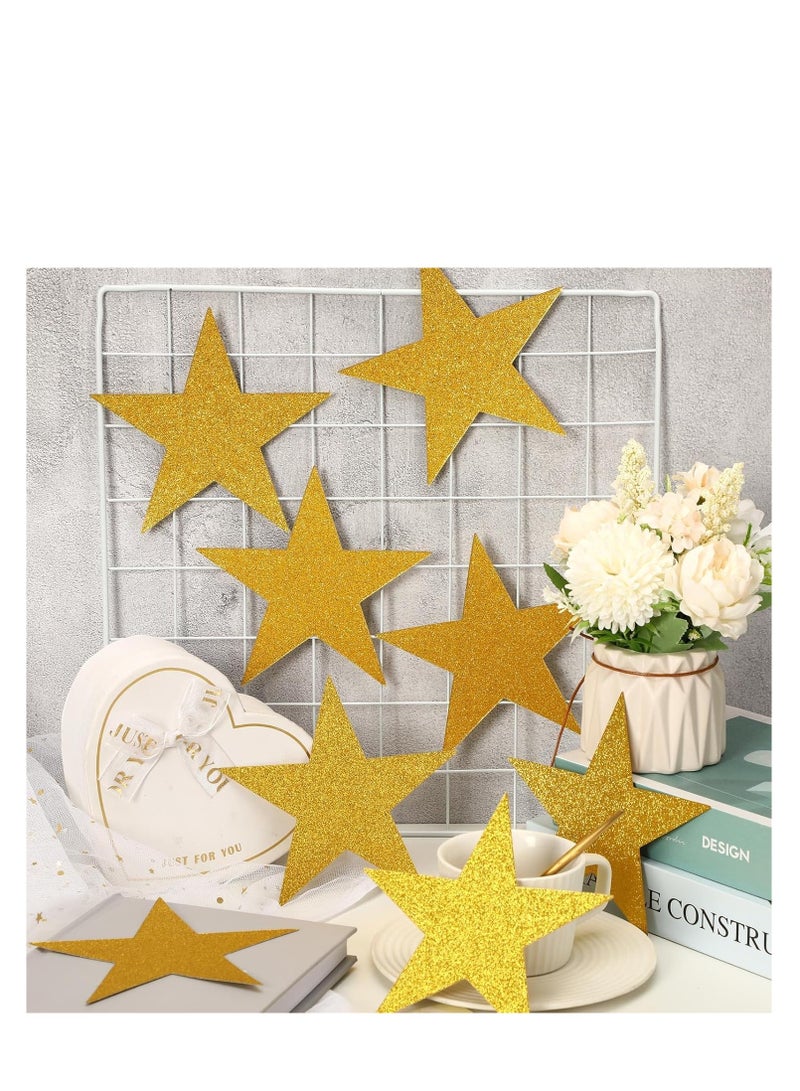 SUNSAR Gold Stars Cutouts, 30 Pieces Double Sided Glitter Paper Stars for Classroom Bulletin Board, Wall Party Decoration - Image 4