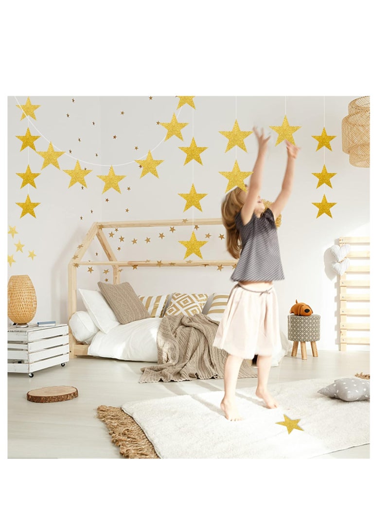 SUNSAR Gold Stars Cutouts, 30 Pieces Double Sided Glitter Paper Stars for Classroom Bulletin Board, Wall Party Decoration - Image 5