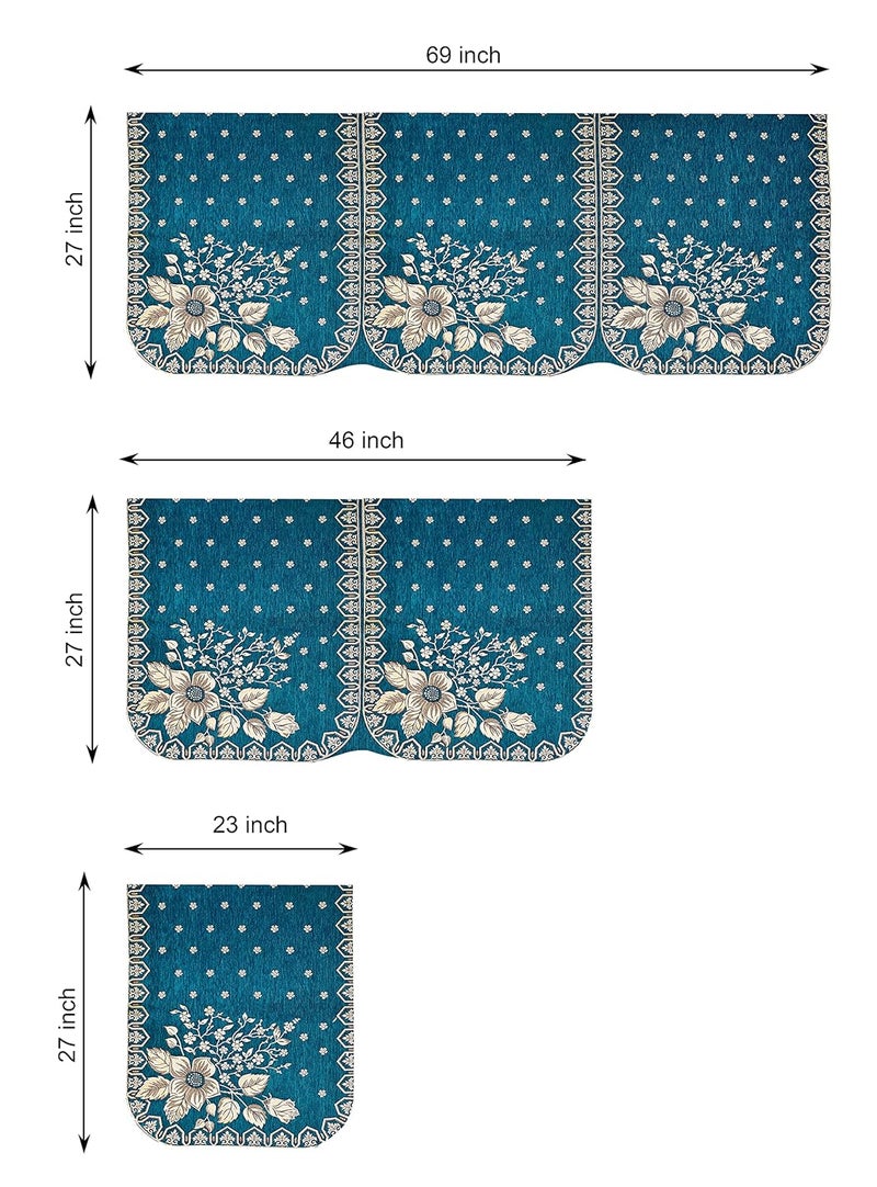 Dazzling DECOR Velvet L Shape Sofa Covers Set with 5 Cushion Covers Premium 6 Seater Sofa Slip Protector Covers for Living Room Decor Heavy Fabric Slip Protector for Long Couch Aqua_1383 - Image 3