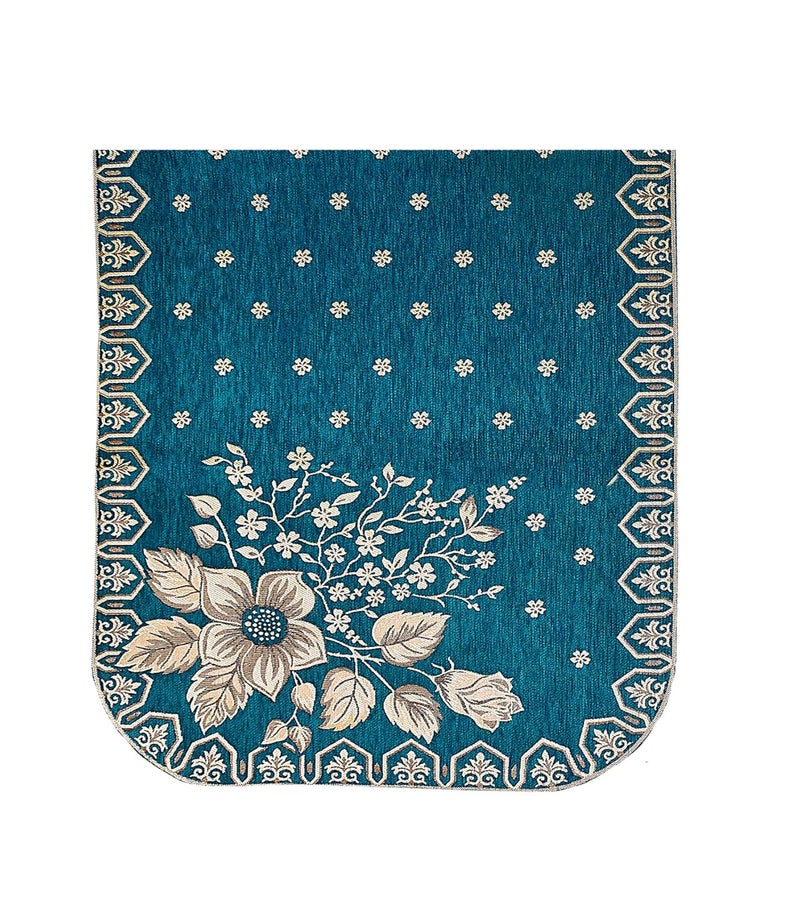 Dazzling DECOR Velvet L Shape Sofa Covers Set with 5 Cushion Covers Premium 6 Seater Sofa Slip Protector Covers for Living Room Decor Heavy Fabric Slip Protector for Long Couch Aqua_1383 - Image 4