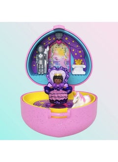 Polly Pocket Collector Compact With 2 Dolls Keepsake Collection Royal Ball Jewelry Set Collectible Toy With Unicorn Castle Theme  - Image 3