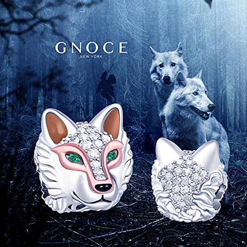 GNOCE Ancient Wolf Charms for Bracelet 925 Sterling Silver Bead Animal Wolf head Charms For Women Mother's Day Men - Image 3