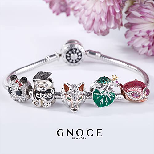 GNOCE Ancient Wolf Charms for Bracelet 925 Sterling Silver Bead Animal Wolf head Charms For Women Mother's Day Men - Image 4