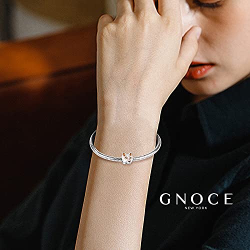 GNOCE Ancient Wolf Charms for Bracelet 925 Sterling Silver Bead Animal Wolf head Charms For Women Mother's Day Men - Image 5