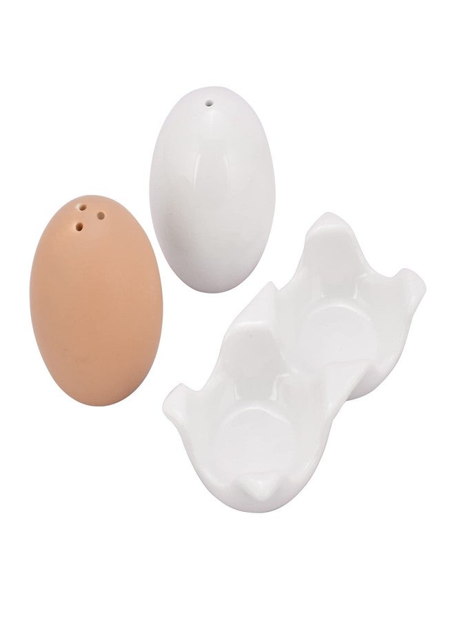 E - EZRA Ceramic Salt & Pepper Dispenser Bottle Spice Shakers for Dinning Table - Image 5