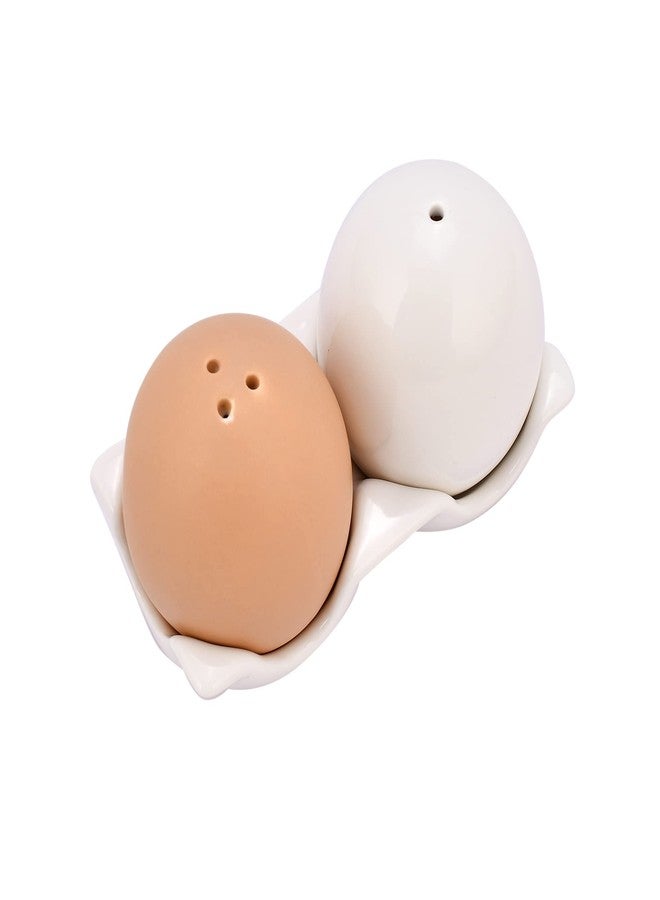 E - EZRA Ceramic Salt & Pepper Dispenser Bottle Spice Shakers for Dinning Table - Image 2
