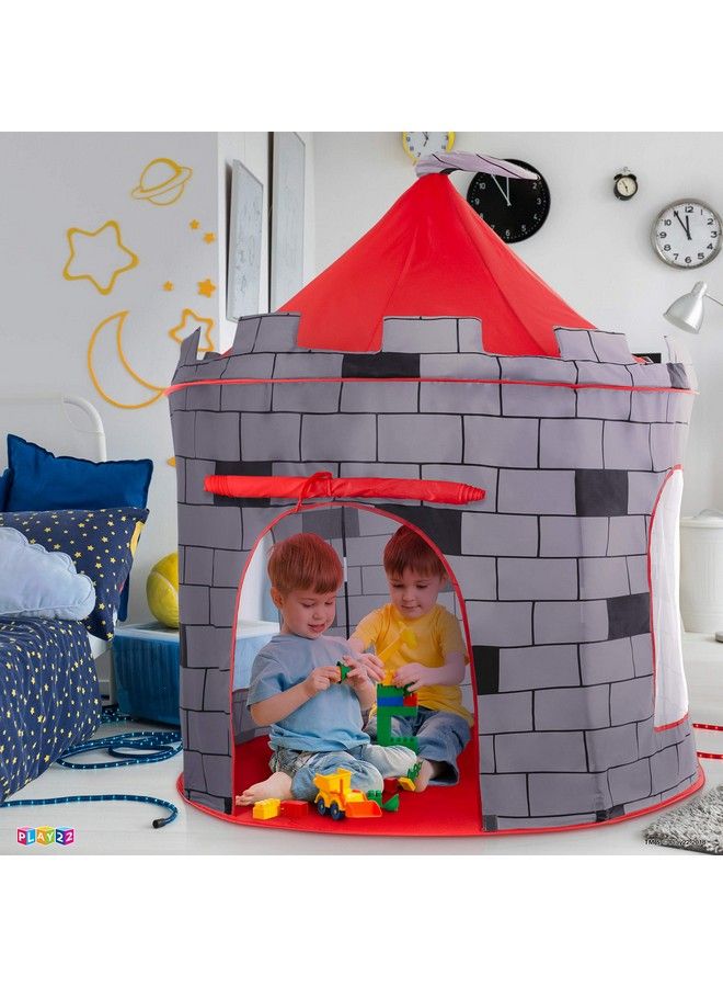 Play22 Kids Play Tent Knight Castle Portable Kids Tent Kids Pop Up Tent Foldable Into Carrying Bag Childrens Play Tent For Indoor And Outdoor Use Kids Playhouse Best Gift For Boys And Girls Original - Image 4