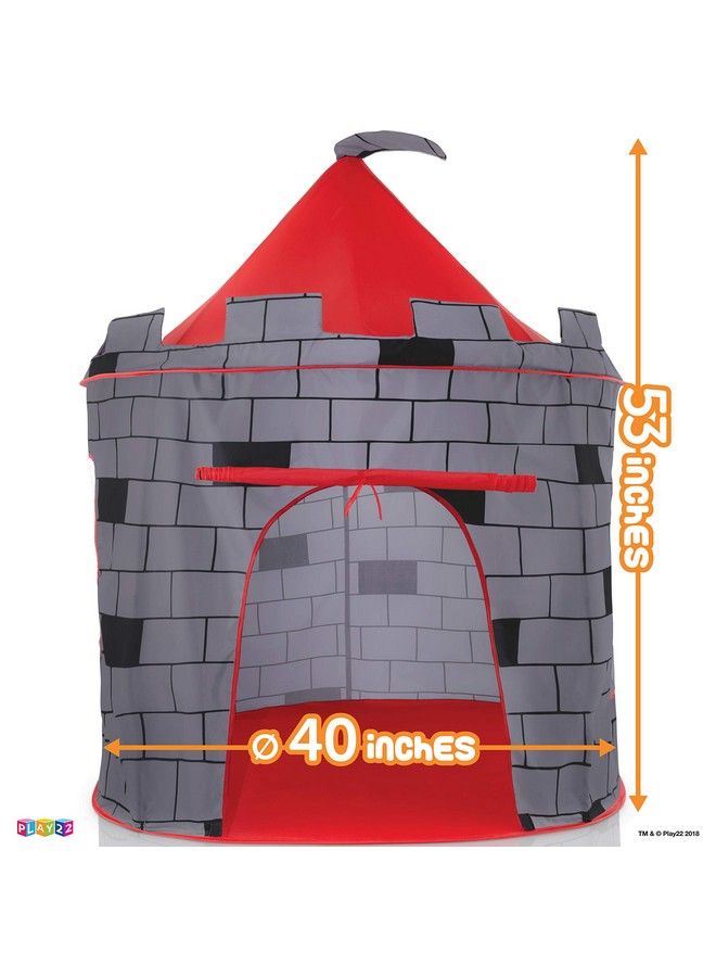Play22 Kids Play Tent Knight Castle Portable Kids Tent Kids Pop Up Tent Foldable Into Carrying Bag Childrens Play Tent For Indoor And Outdoor Use Kids Playhouse Best Gift For Boys And Girls Original - Image 5