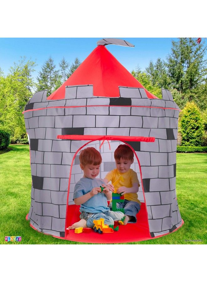Play22 Kids Play Tent Knight Castle Portable Kids Tent Kids Pop Up Tent Foldable Into Carrying Bag Childrens Play Tent For Indoor And Outdoor Use Kids Playhouse Best Gift For Boys And Girls Original - Image 3