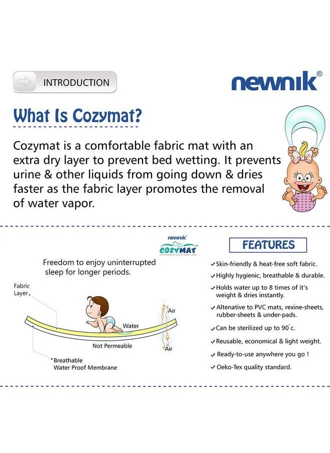 Newnik Baby Dry Sheets For Baby Rubber Sheet For Baby Baby Mat Waterproof Baby Bed Protector Waterproof Combo Pack (Small Navybluepurplefiroza)  - Image 3