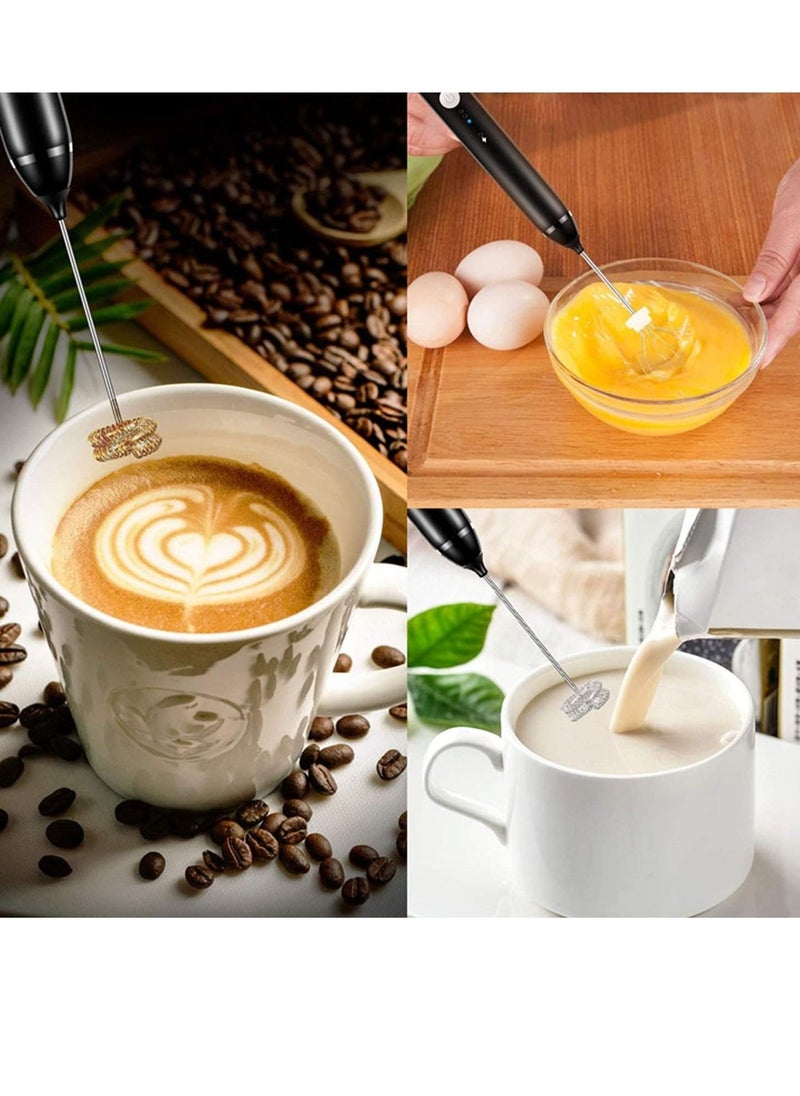 3 In 1 Electric Foam Maker, Egg Beater, Drink Mixer. USB Rechargeable, Mini Blender For Coffee Latte Cappuccino Hot Chocolate - Image 5