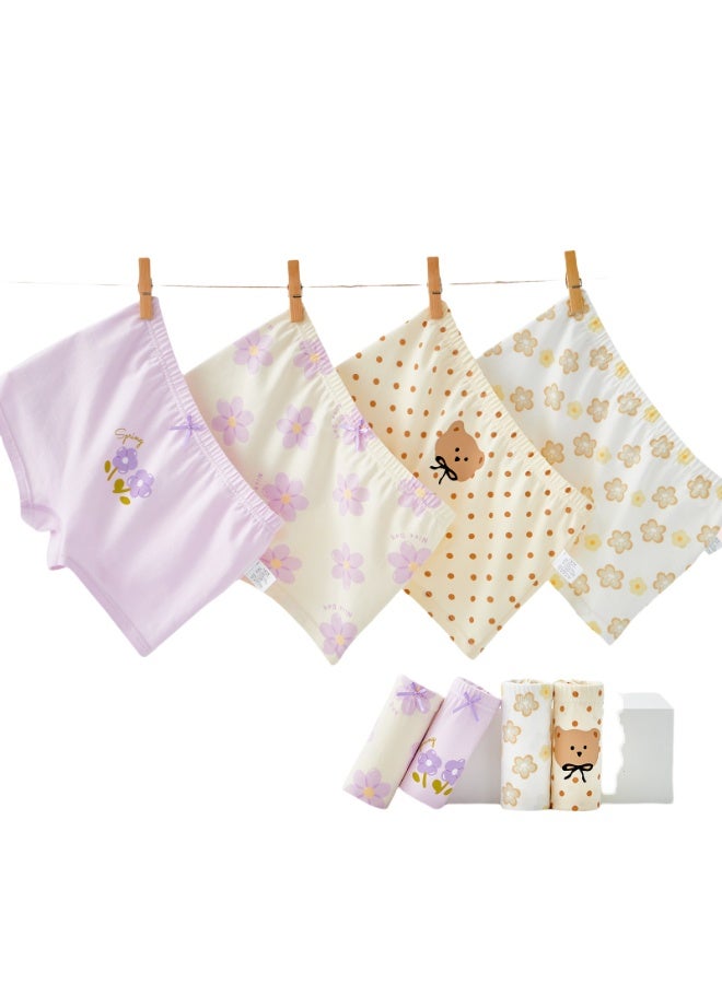 KUYING New Comfortable Skin friendly Breathable Underwear Set 0f 4