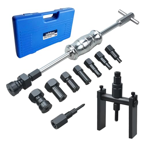LainKeen 12pcs Motorcycle Blind Inner Bearing Puller Tool Kit, Motorcycle Slide Hammer Pilot Insert Inner Internal Bearing Removal Tool Set 8-25MM - Image 1