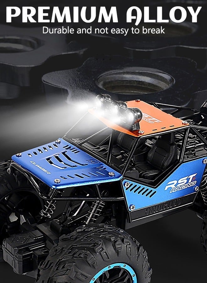 جرويك RC Racing Car ، سيارة التحكم عن بعد من سبائك الألومنيوم لجميع التضاريس ، سيارة لعبة أطفال قابلة لإعادة الشحن عبر البلاد مع مصابيح LED - Image 2