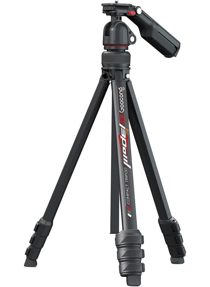 GOOCONG 04 Plus Tripod Black Flexible Lightweight Portable Travel Camera Phone Tripod Stand Adjustable 360 Degree Rotating Head Stable Holder for Photography Videography Vlogging Content Creators - Image 1
