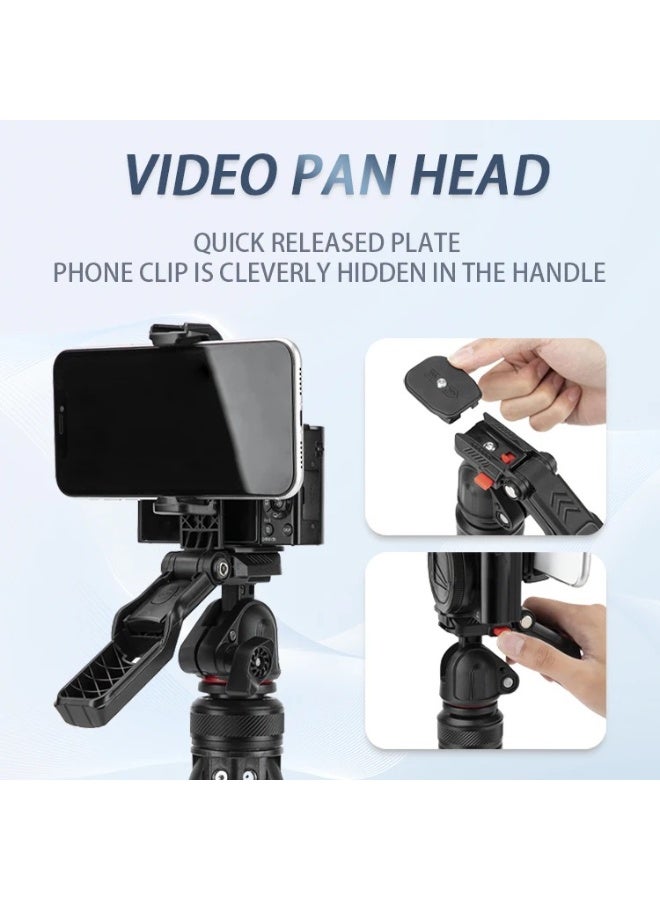 GOOCONG 04 Plus Tripod Black Flexible Lightweight Portable Travel Camera Phone Tripod Stand Adjustable 360 Degree Rotating Head Stable Holder for Photography Videography Vlogging Content Creators - Image 5