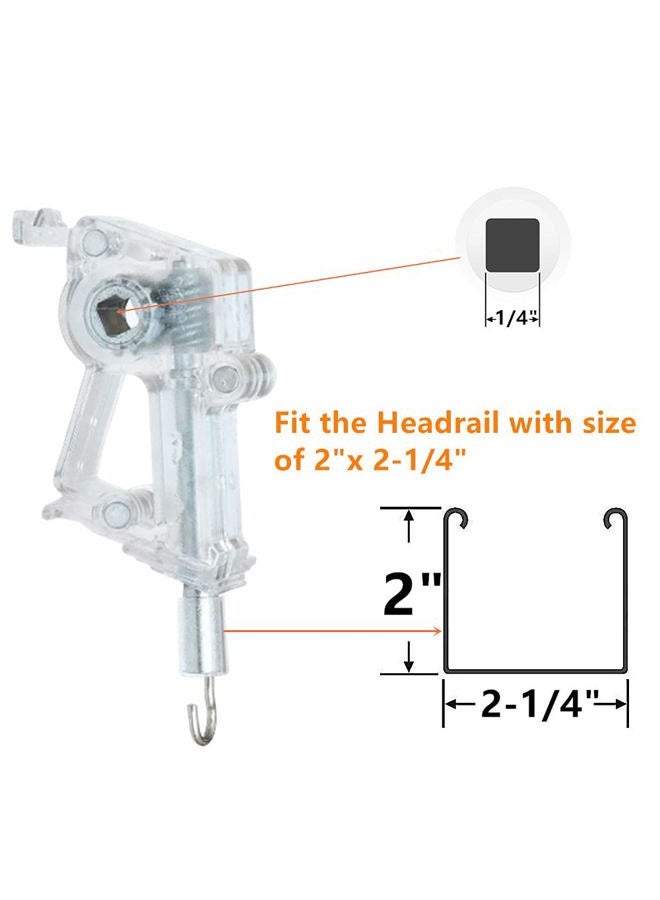 cuteLEC Wand Tilter for 2" High Profile Window Blinds, Tilt Mechanism Hook Connection with Square Zinc Gear for High Rail Blinds - Image 4