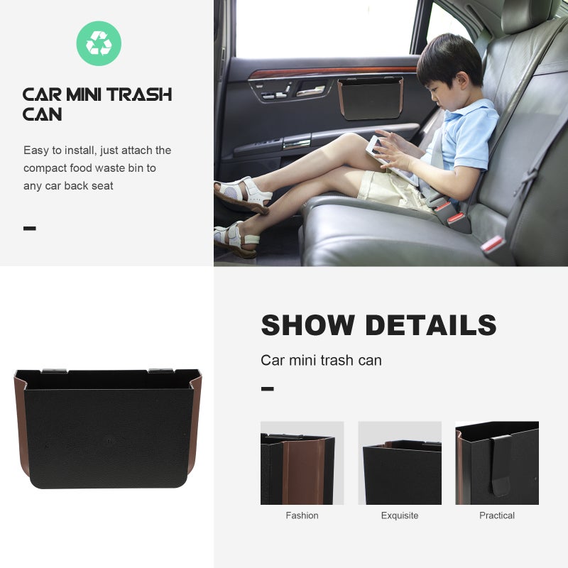 🚗 حاوية نفايات سيارة محمولة للتعليق تصميم أنيق مقاس ٦ ٢٩ ٣ ١٤ بوصة عدد ٢ قطعة - Image 3